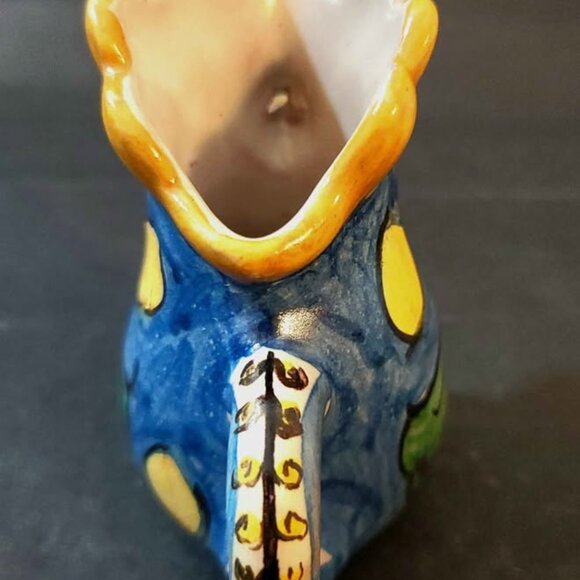 Ceramic Rooster Pitcher, Creamer or Milk Jug, Crafted in a Mexico or Italy - Picture 4 of 8